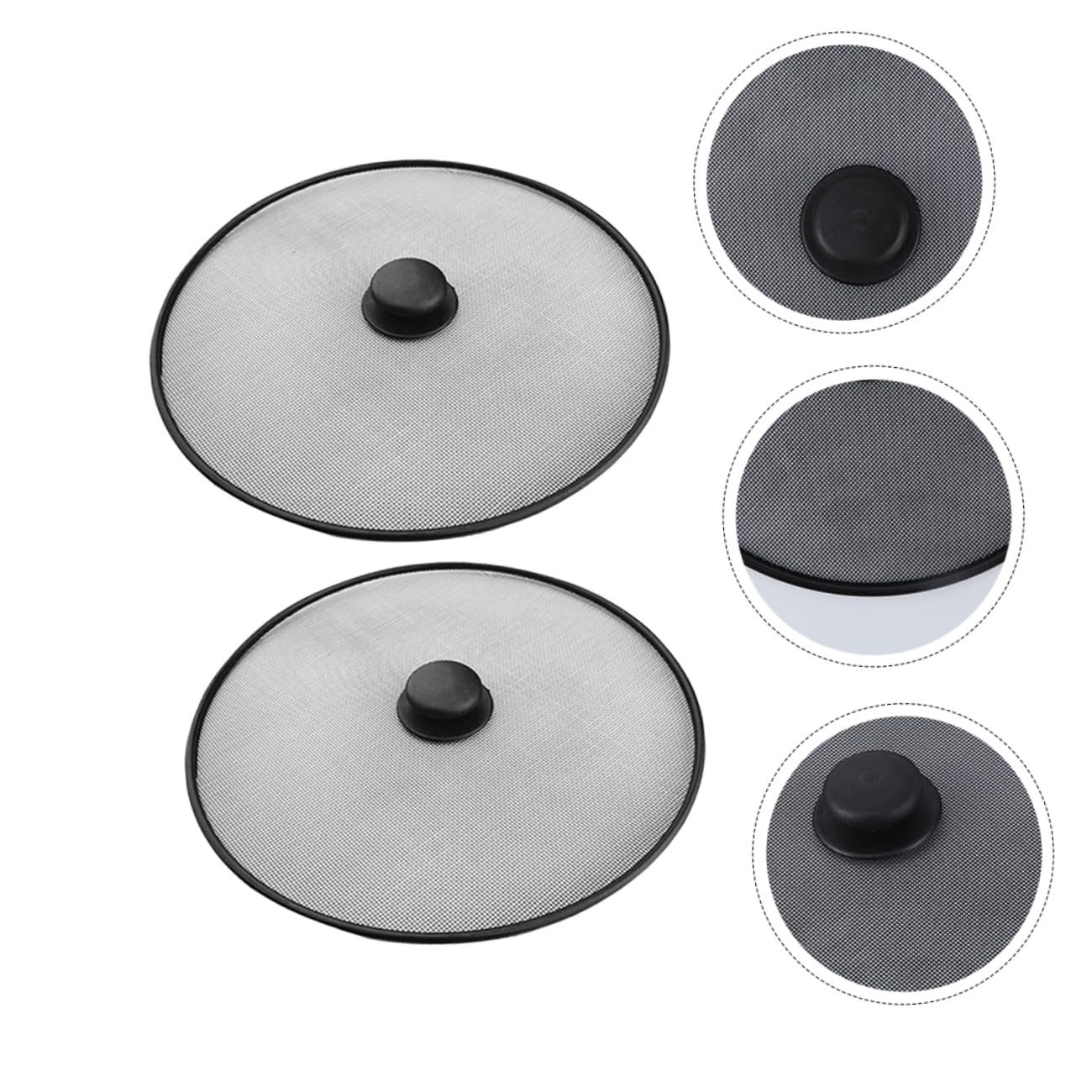4 Piezas Cubierta a Prueba de sartén Inoxidable Pantalla de Salpicaduras Accesorios cocinita Cubierta Universal para Olla Tapa a Prueba de Aceite Olla de salvaguardia