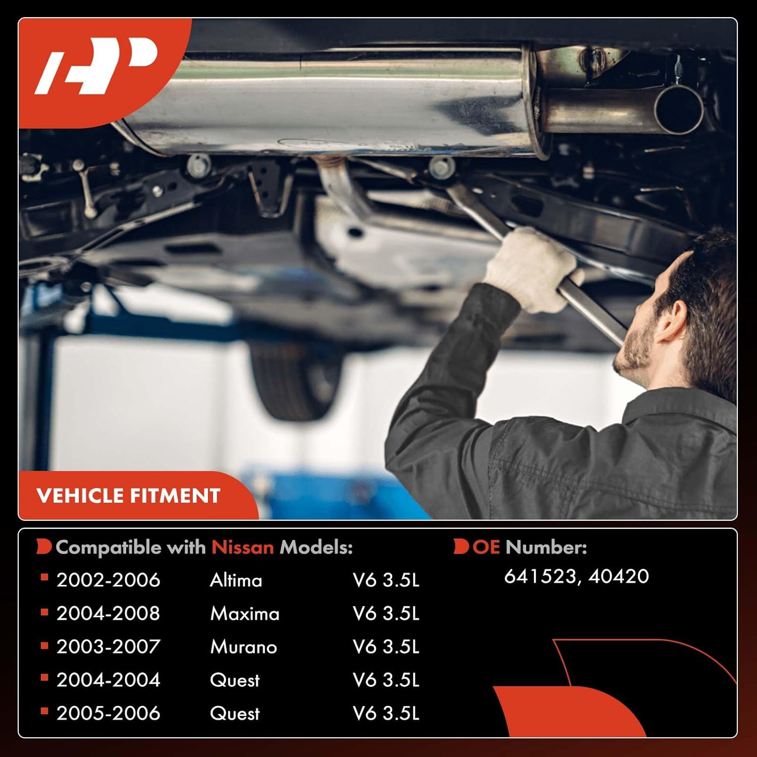 A-Premium Front Left Catalytic Converter Kit Direct-Fit Compatible with Nissan Altima 2002-2006, Murano 2003-2007, Maxima 2004-2008, Quest 2004-2006, 3.5L, EPA Compliant