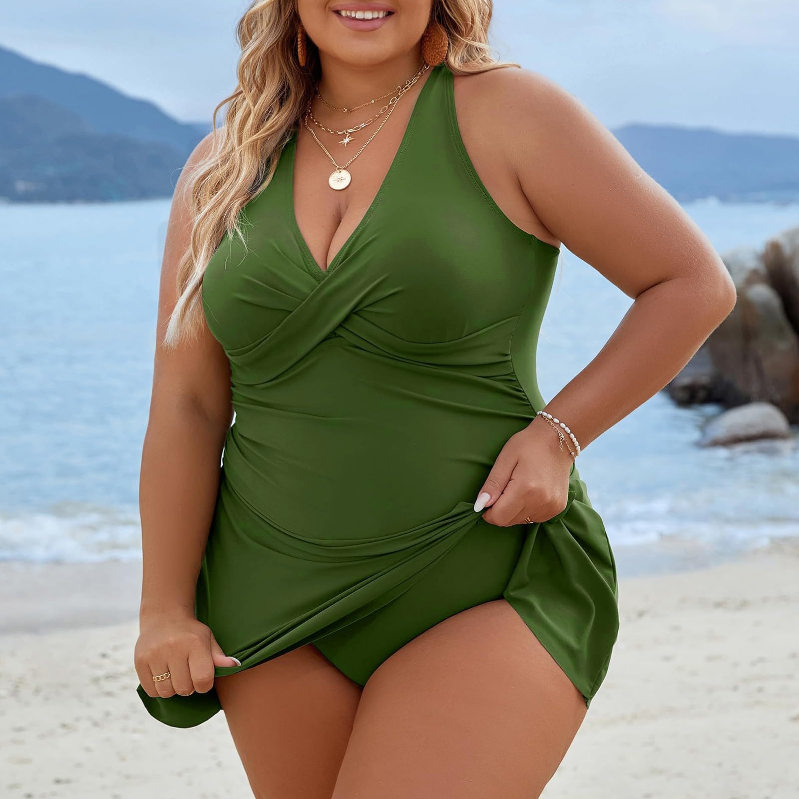 Genérico Bañador Mujer Una Pieza, Bañador Natacion Mujer, Traje De Baño para Mujer Talla Grande Traje De Baño Trajes De Baño Trajes De Baño