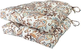 Arlee - Paisley Pad Seat Cushion, Memory Foam, Full-Length Ties for Non-Slip Support, Durable, Superior Comfort and Softne...
