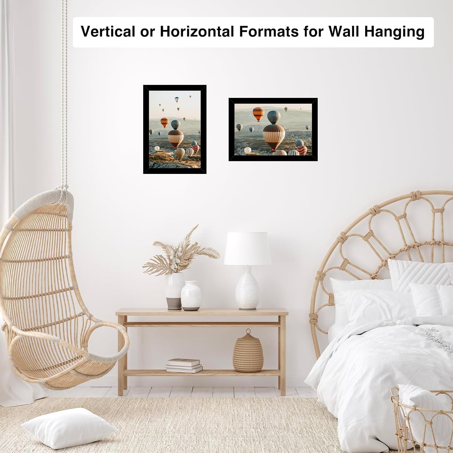 JCJMY 5.5x8.5 Picture Frame Set of 6 for Wall or Tabletop, Wall Mounting Horizontally or Vertically, 5.5 x 8.5 Wall Photo Frame with Shatter Resistant Plexiglass, 6 Pack, Black