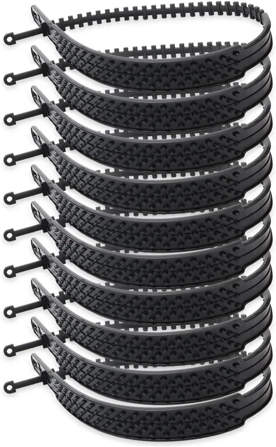 20/10pcs Plastic Snow Chain for Car Tire Widen Thick Crawler Anti Slip Winter Wheel Emergency Tool(10pcs Black)