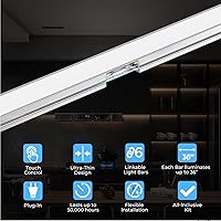 Vista 4 de VST Smart Under Cabinet Lighting 6 Bars - UL Listed CRI 93+ Adjustable COB Strip Lights, Alexa & Google Home Compatible, App/Voice/Hand Wave Control