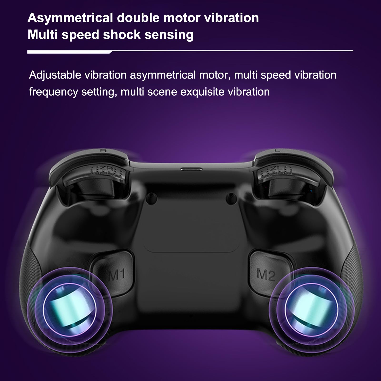 Annadue Controlador de Juego Inalámbrico, Joystick Inalámbrico Bluetooth, Tecnología de Detección de Movimiento, para para Android, para IOS MFi, para PC, para Steam Gamepad (BLACK)