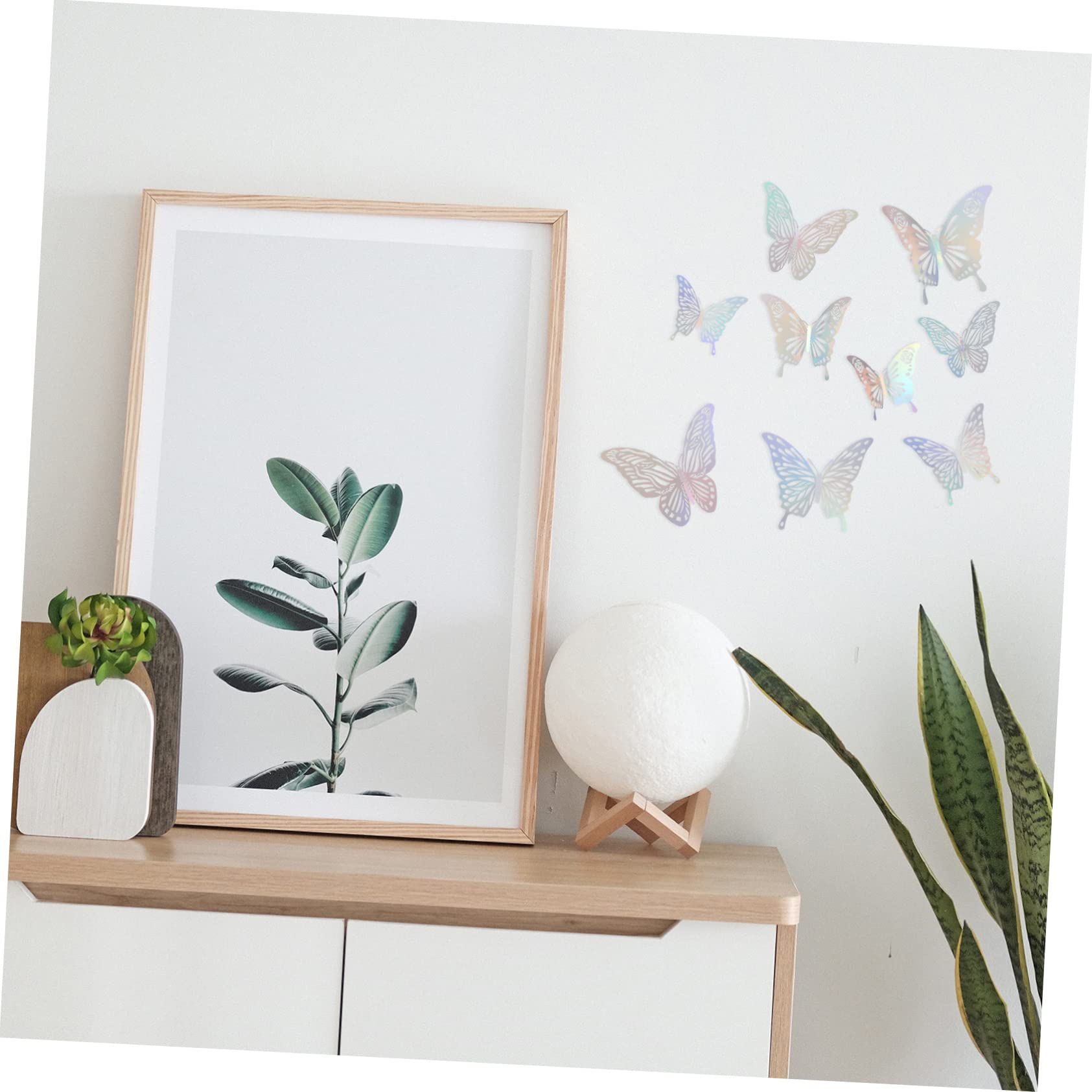 SHINEOFI 4 Set Decorazioni Murali Adesive Farfalle Adesivi Eleganti Per Camera Da Letto E Ufficio Design Rifinito E Vividità Superiore 72 Pezzi * 4