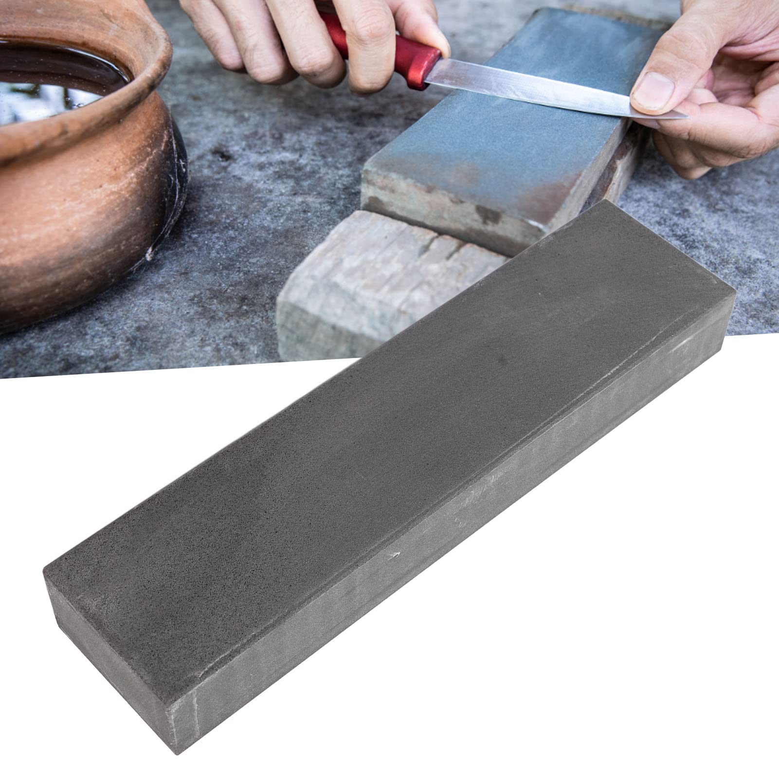 800 Grit Kamień Do Ostrzenia Noży, Kamień Do Ostrzenia Noży Kuchennych, Profesjonalny Uniwersalny Mocny Zestaw Do Ostrzenia Osełek Kamień Wodny Z Podstawą Antypoślizgową