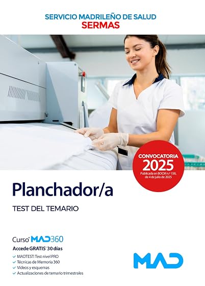 Planchador/a del Servicio Madrileño de Salud . Test del T Emar