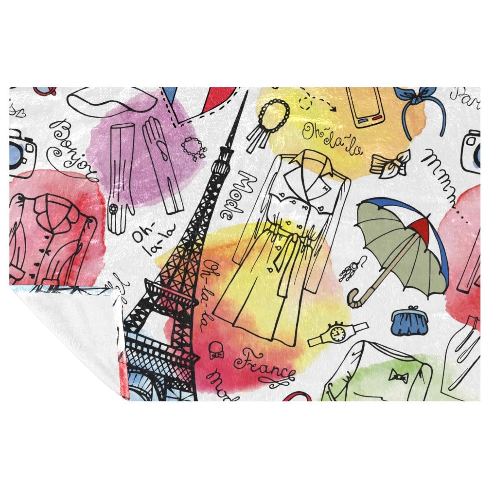 Couverture imprimée chaude et douce 150x100 cm pour lit