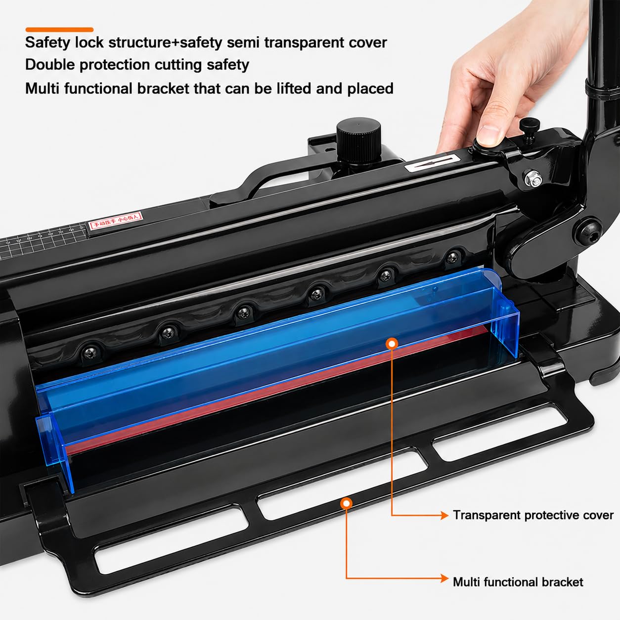 Wytrzymały ręczny trymer do papieru A4 z podwójną skalą ochronną i grubością cięcia 0,1-40 mm do biura, klasy, szkoły