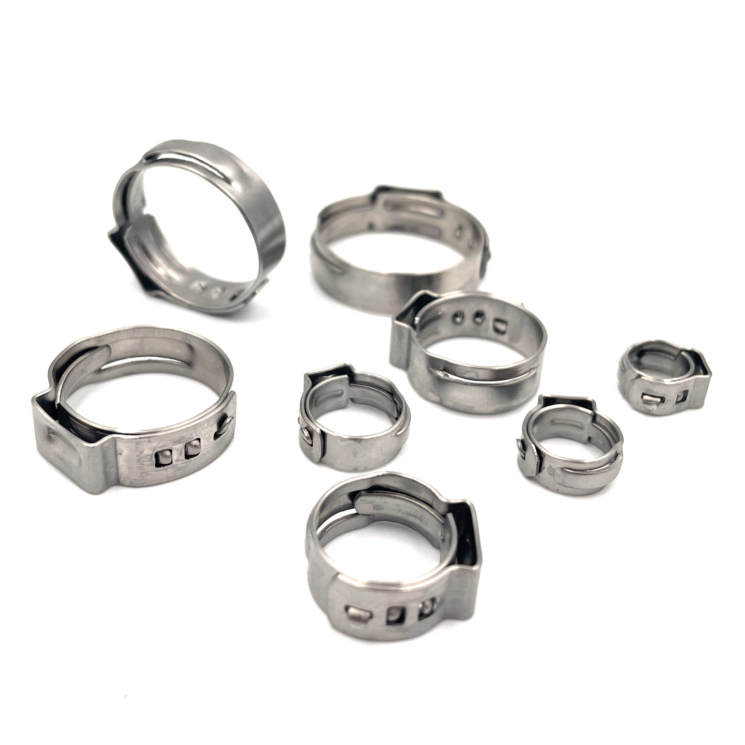 ISPINNER 80-teiliges Kabelschellen-Set Edelstahl 304 Mit Gummipolsterung | 9 Größen Von 1/4" Bis 2"