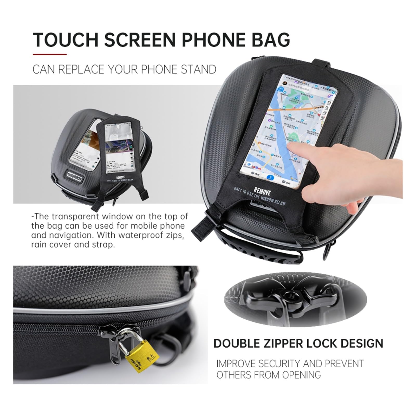 Tankrucksack Gepäck for 1050 1090 1190 Super Adventure 1290 Super Duke R/GT ADV Motorrad wasserdichte Renntaschen Tanklock Ring (Color : Bag one Set)