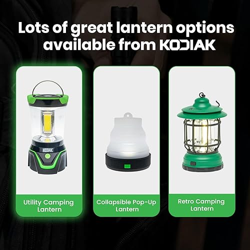 Miniatura 7 de Kodiak - Linterna LED ultra brillante para cortes de energía, linterna de campamento alimentada por batería, LED de emergencia portátil y duradera