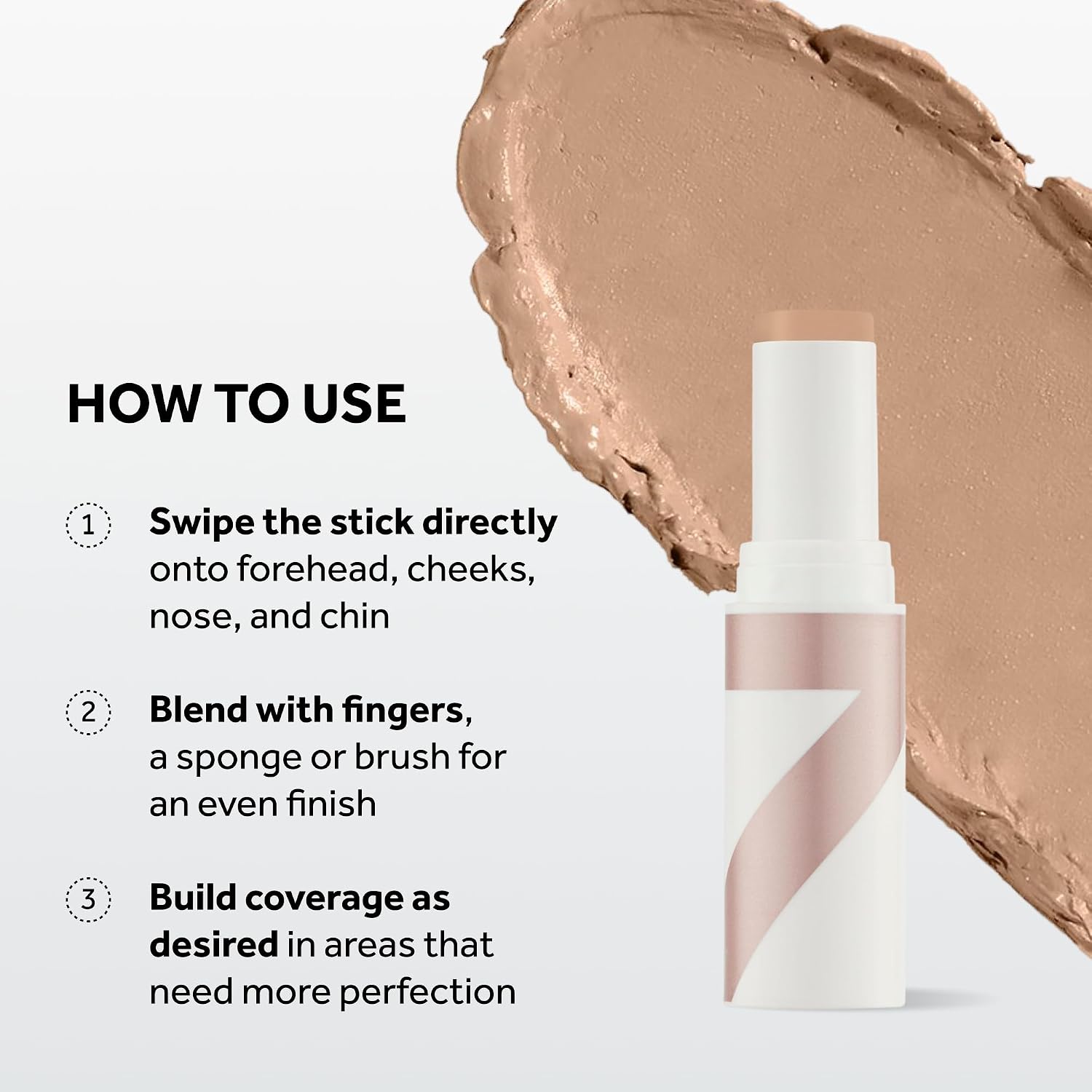 No7 Stay Perfect Foundation Stick - Deeply Beige - Non-Drying Makeup Foundation with Hydrating Squalene - Coverage for Up to 18 Hours (10g)