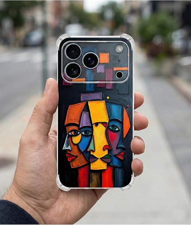 Tecno Spark 30 Pro ile uyumlu Köşe Korumalı Kılıf Metamorfoz Trinite Tasarımlı Uv Baskılı