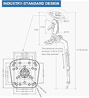 Vista 7 de Fish Finder - Base de bola de 1.5 pulgadas para kayak, soporte electrónico marino para barco, placa de montaje universal, brazo de montaje