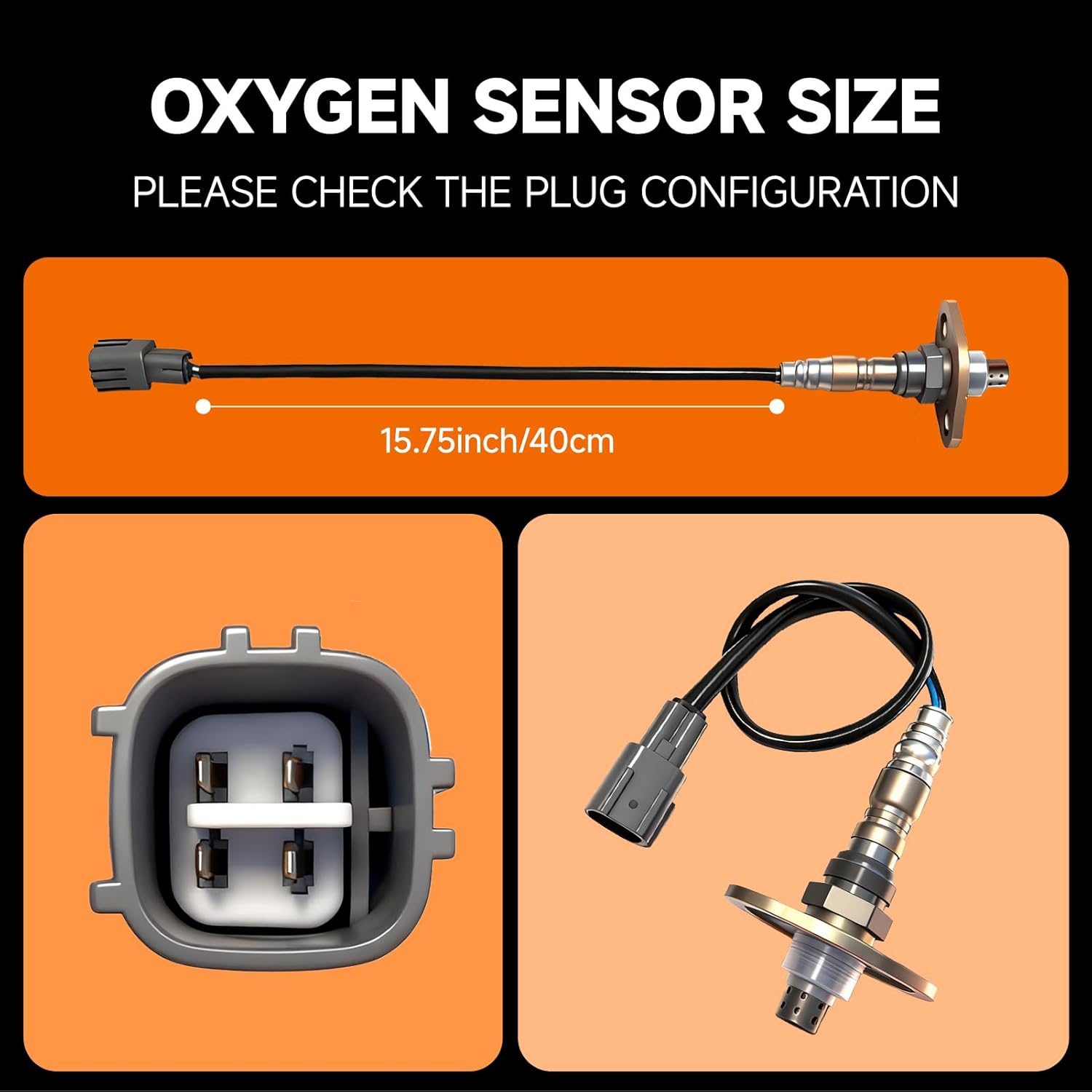 Upstream & Downstream O2 Sensor Set | Direct Replacement for Toyota 2.4L/2.7L/3.0L/3.4L/4.7L | Oxygen Sensor for 1993-2005 Models | OE 234-4154 INCLUDES GLOVES