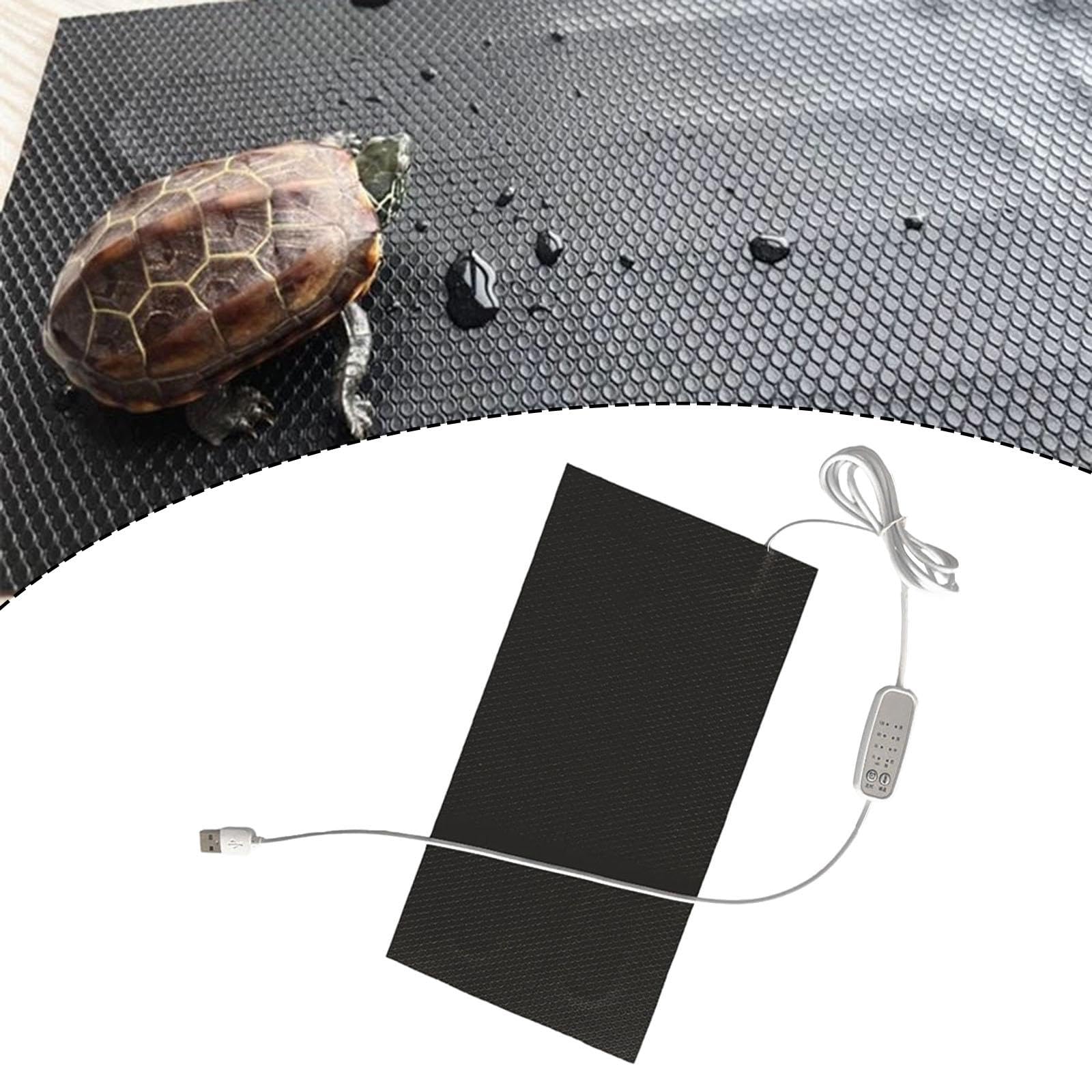 MagiDeal Tappetino riscaldante per rettili, USB a 4 velocità, temperatura regolabile, cuscino riscaldante per terrario, tappetino per, 30x35 Cm