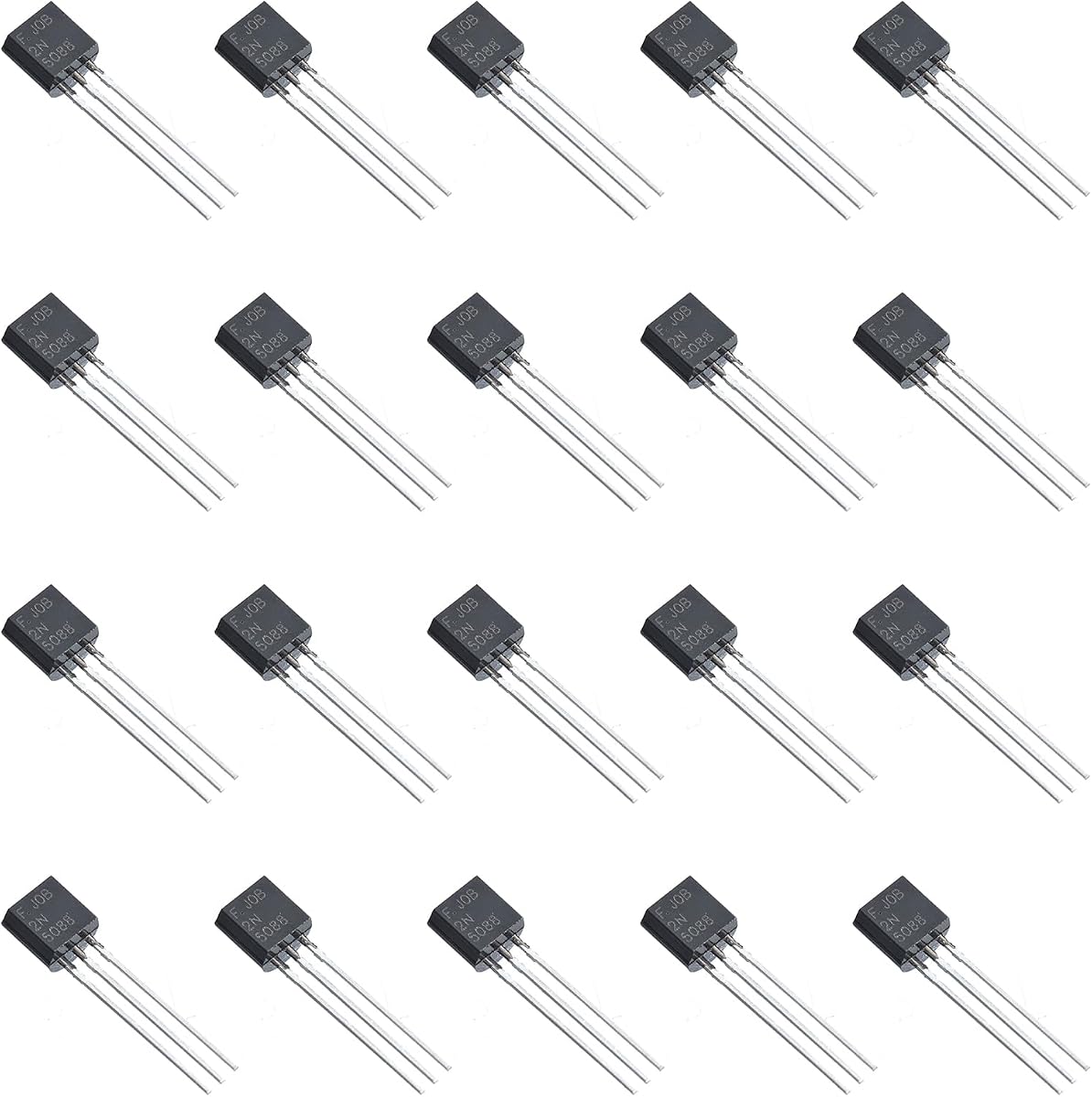 20 transistores amplificadores de uso general 2N5088 NPN 30 V, TO-92.