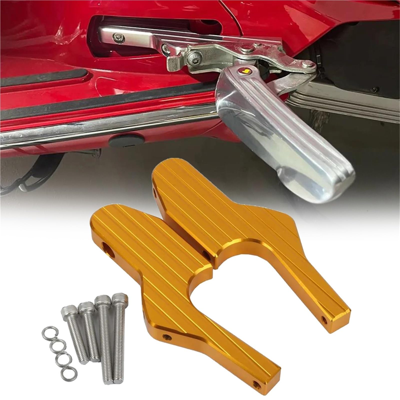 Rallonges de repose-pieds passager pour Vespa GTS en aluminium usiné CNC