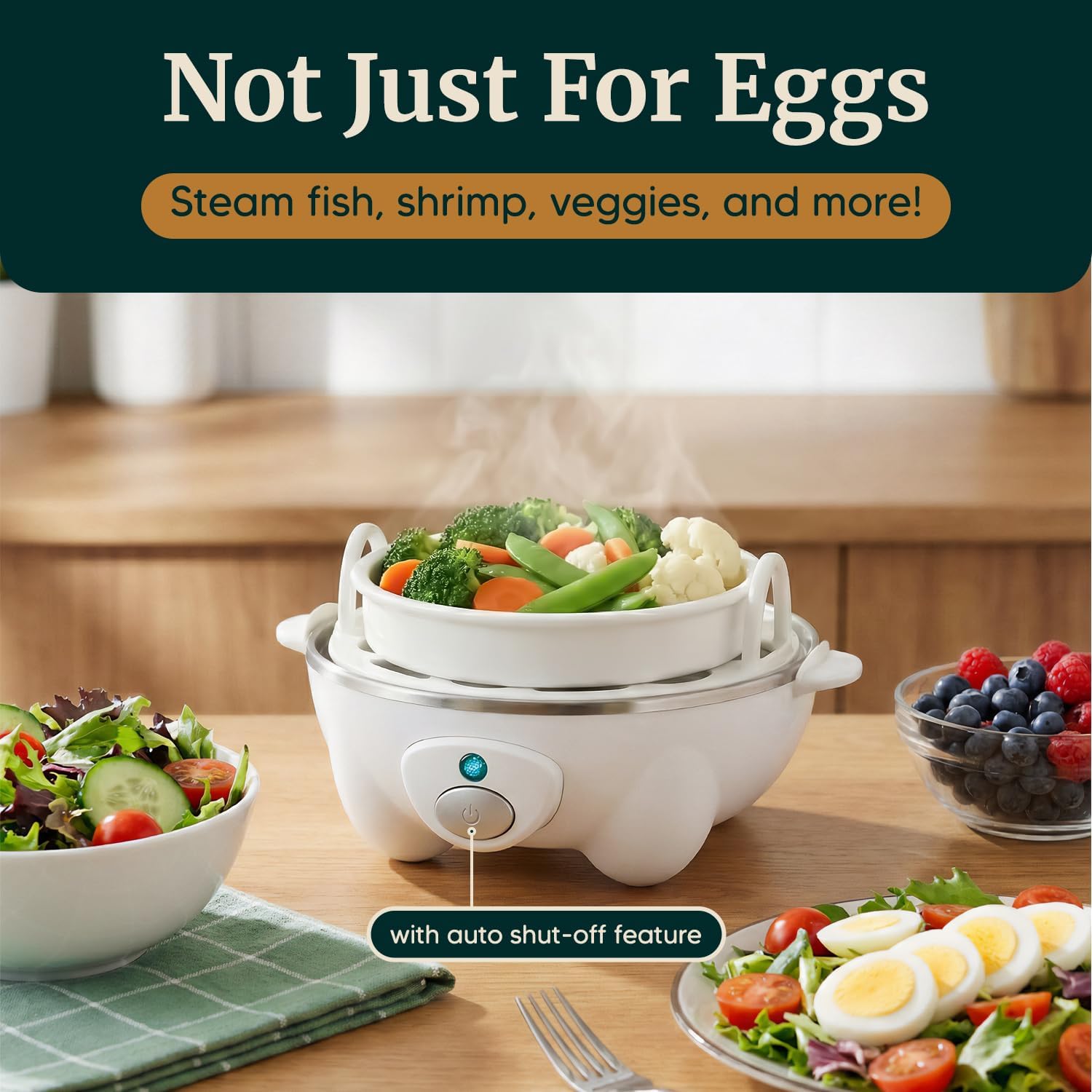 EGC-007## Rapid Egg Cooker, 7 Easy-To-Peel, Hard, Medium,