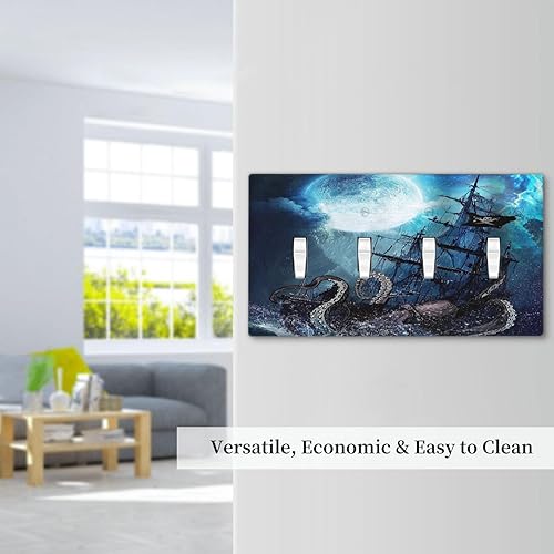 Vista 358 de Placa de pared con interruptor de luz de doble interruptor de pared para niños, diseño de dinosaurio, galaxia, espacio exterior, planeta, nebulosa