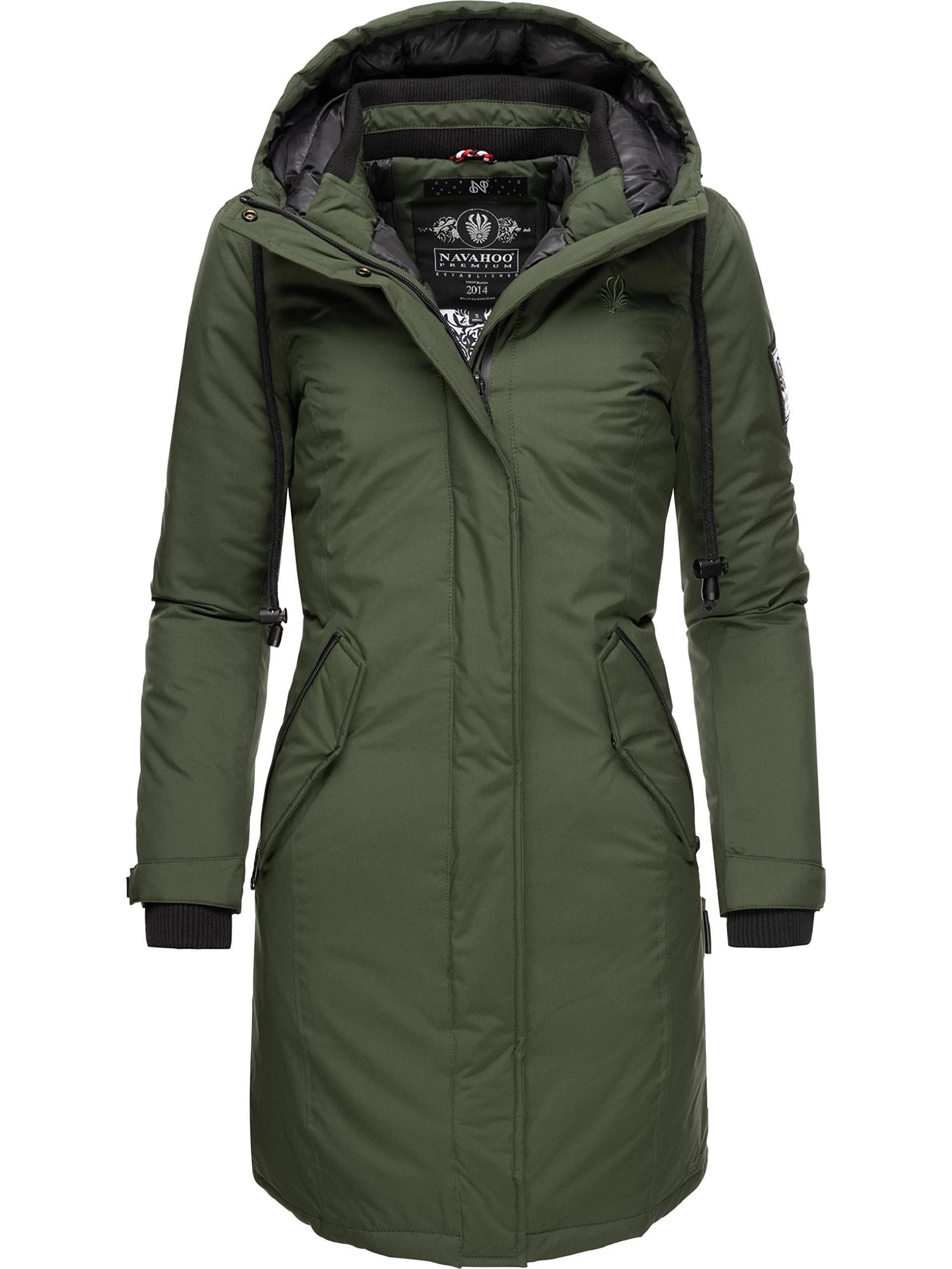 Navahoo Letiziaa Women's Winter Coat Winter Parka with Hood XS - XXL - Green - X-Small