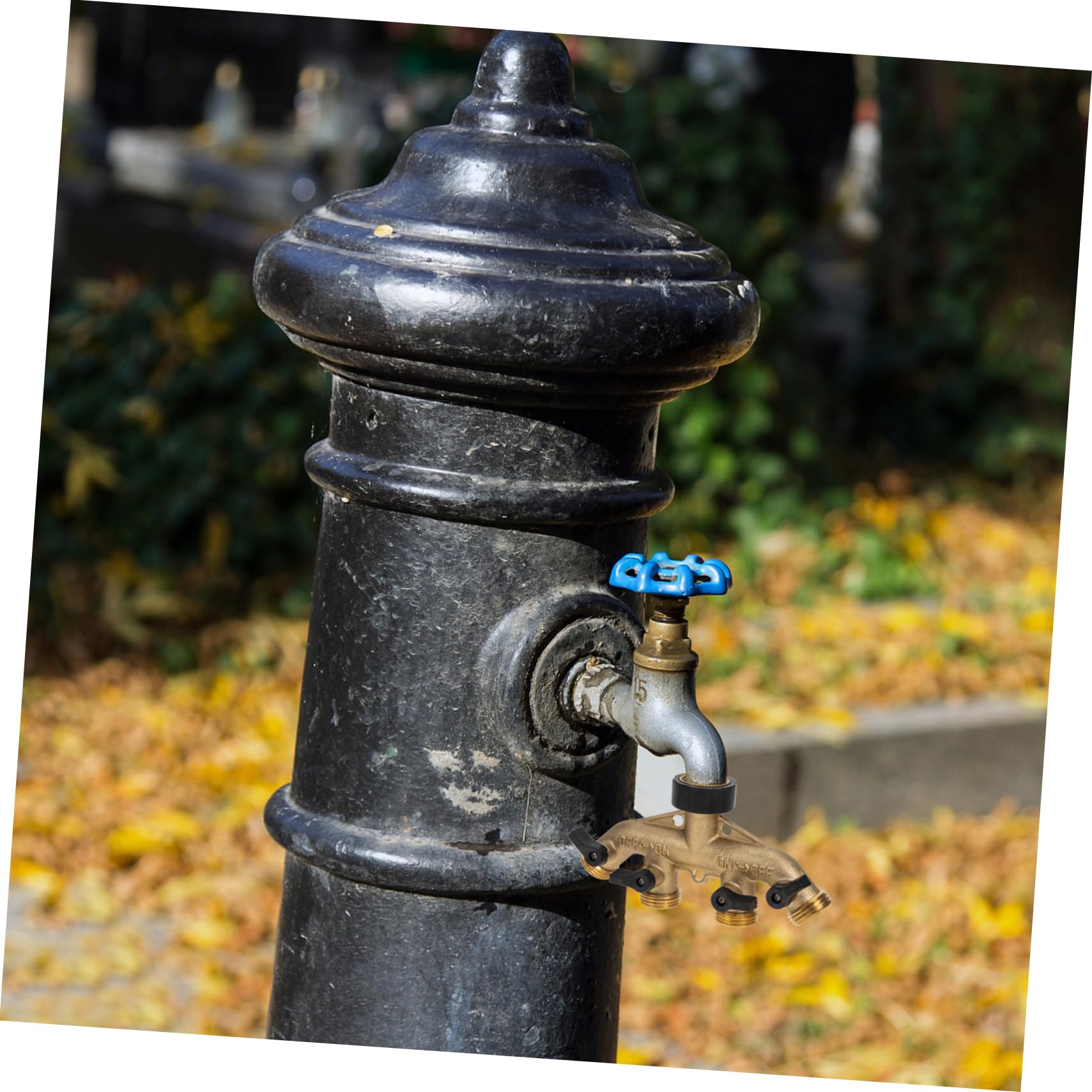 jojofuny Sdoppiatore Rubinetto Giardino in Ottone a 4 Vie, Valvola a Sfera, Senza Perdite, Facile da Installare per Irrigazione e Lavaggio Auto