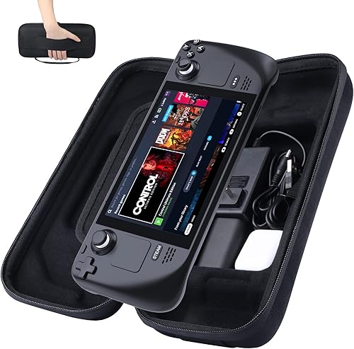 NEWENMO Funda de transporte compatible con cubierta de vapor, adaptador de CA integrado, almacenamiento portátil para viajes, funda protectora