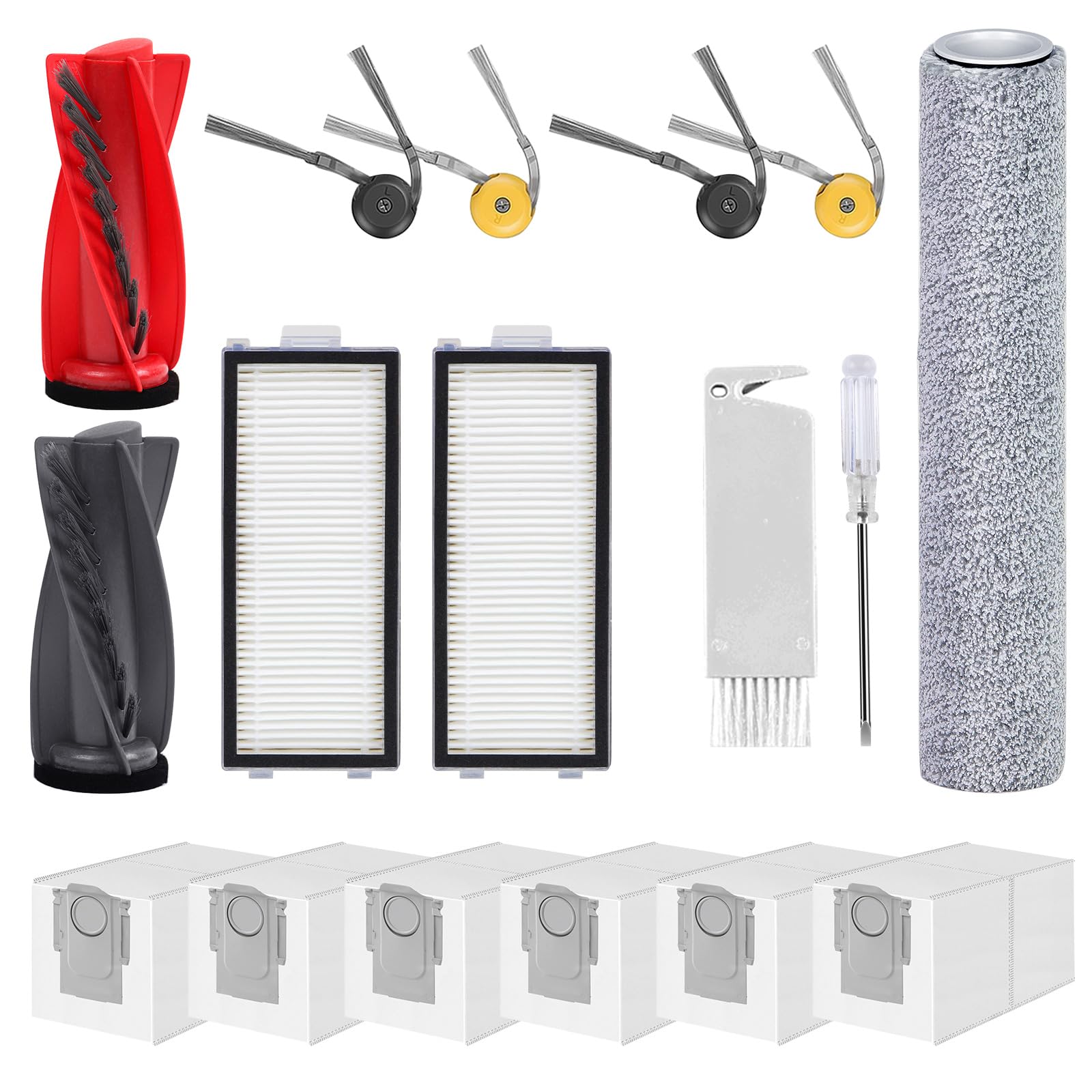 VIEWALL Zubehör,Staubbeutel,Wischtücher für Roborock Serie, Qrevo S5V,Qrevo Curv,Qrevo Curv S5X,Qrevo Edge,Qrevo Edge S5A,Saros 10R,Saros 20,Qrevo CurvX,Qrevo Curv 2 Pro/Prox Staubsauger