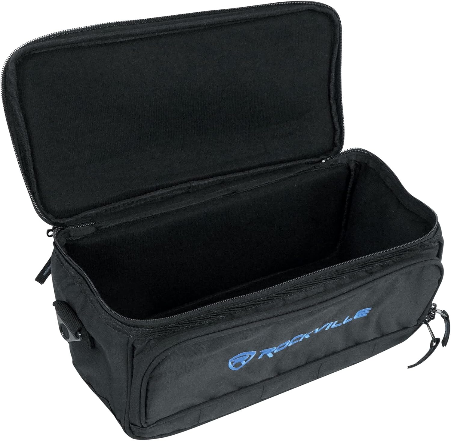 Rockville MB147 DJ Gear Mixer Gig Bag Case 14x7x6.5 Inches + 13" Laptop Pocket, Dual Foam Padding, Rugged Nylon, for DJs and Musicians
