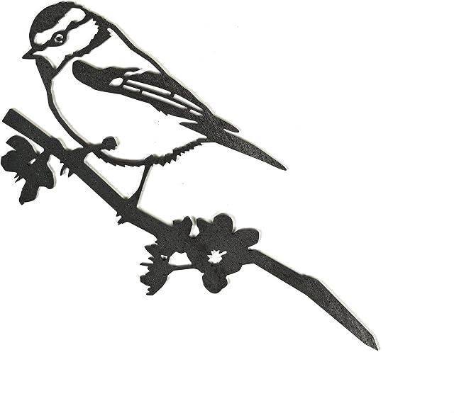 METALBIRD - Blue Tit - Outdoor Garden Ornaments in Corten Steel - Metal Art Proudly Made in Britain