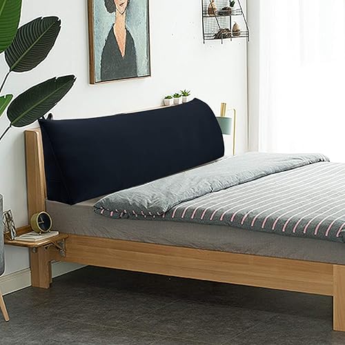 Miniatura 5 de WOWMAX Almohada de lectura triangular con cuña y posicionadores corporales, cojín de apoyo grande para cabecera de día, cama litera con funda