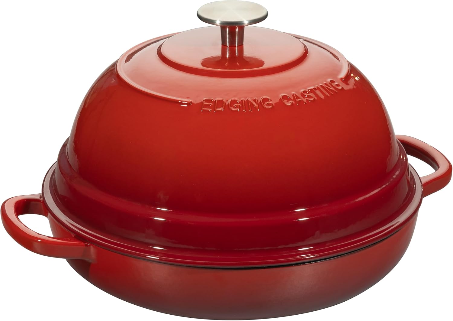 Enameled Cast Iron Dutch Oven Pot with Lid, Round Bread Oven for Homemade Sourdough Bread Baking, 6 Quart, Red - Image 4
