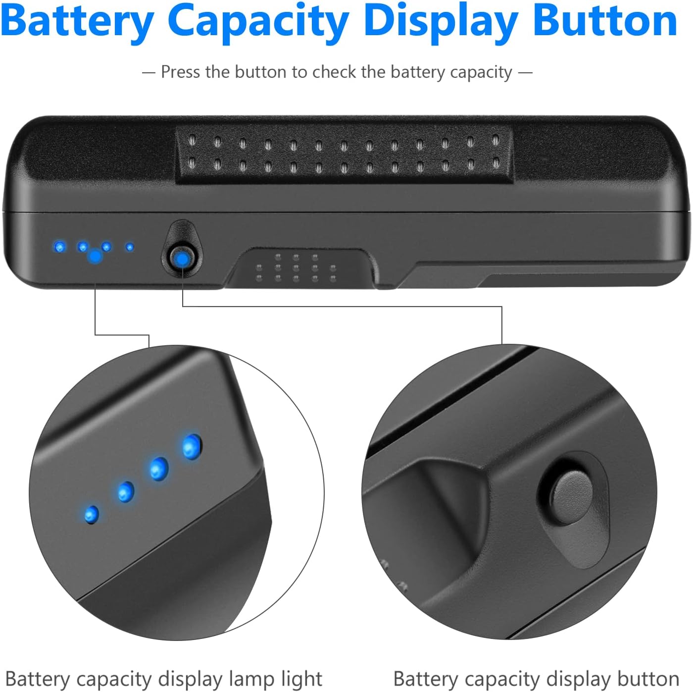 Neewer V Mount/V Lock Battery - 95Wh 14.8V 6600mAh Rechargeable Li-ion Battery for Broadcast Video Camcorder, Compatible with Sony HDCAM, XDCAM, Digital Cinema Cameras and Other Camcorders