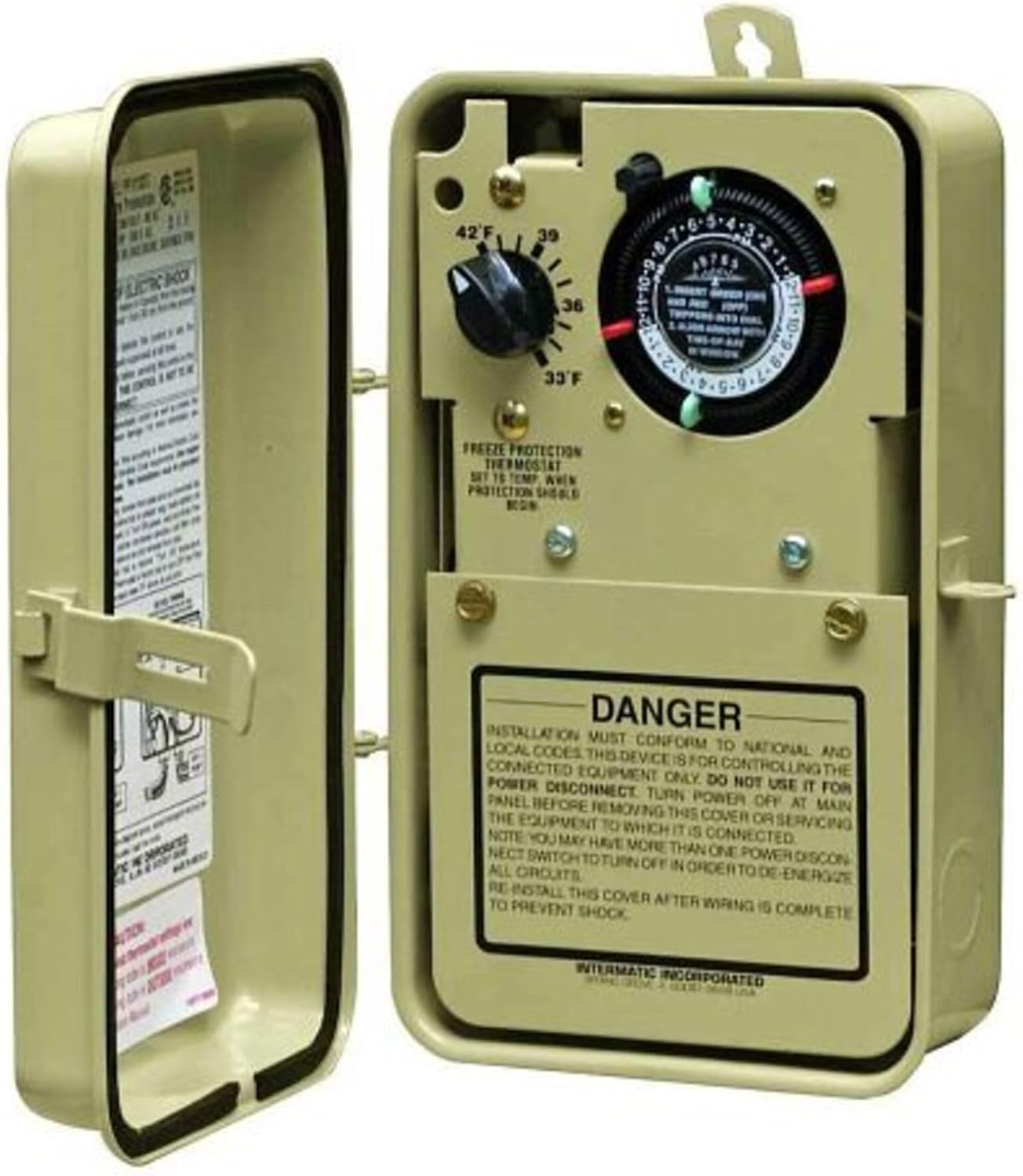 Intermatic PF1103T Freeze Protection Control - Efficient Pool and Spa Safeguarding - Versatile Timer and Thermostat Operation
