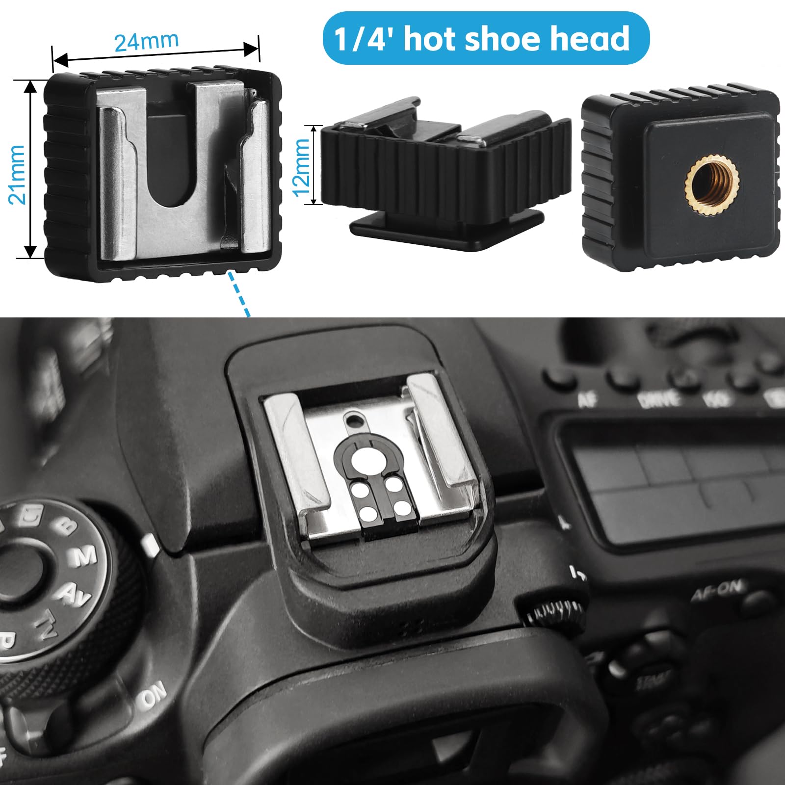 26PCS Adaptateur Caméra 1/4 à 3/8 Convertisseur Vis Trépied Monopode - Kit Complet Accessoires Photo