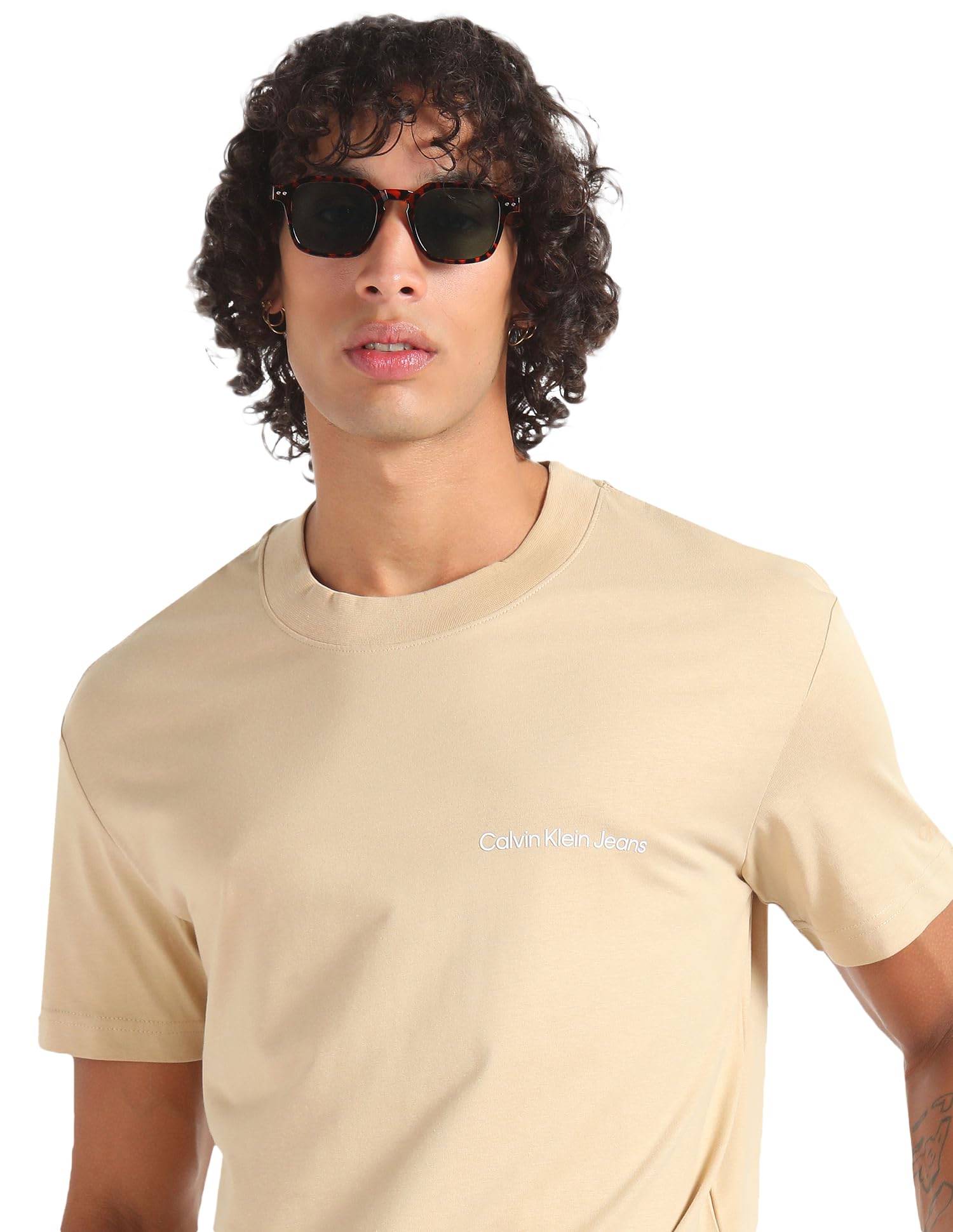 Calvin Klein Jeans Camisetas de Punto de Manga Corta para Hombre