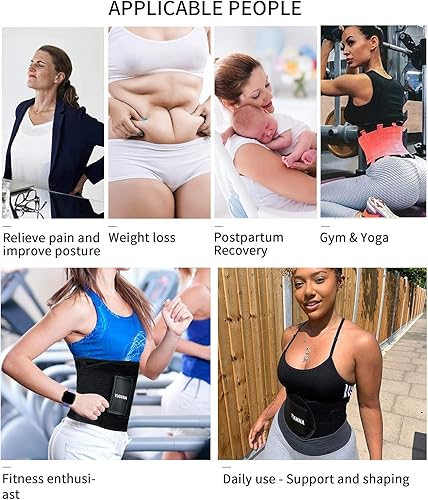 Miniatura 6 de YIANNA Waist Trainer Belt for Women Waist Trimmer Weight Loss Workout Fitness Back Support Belts