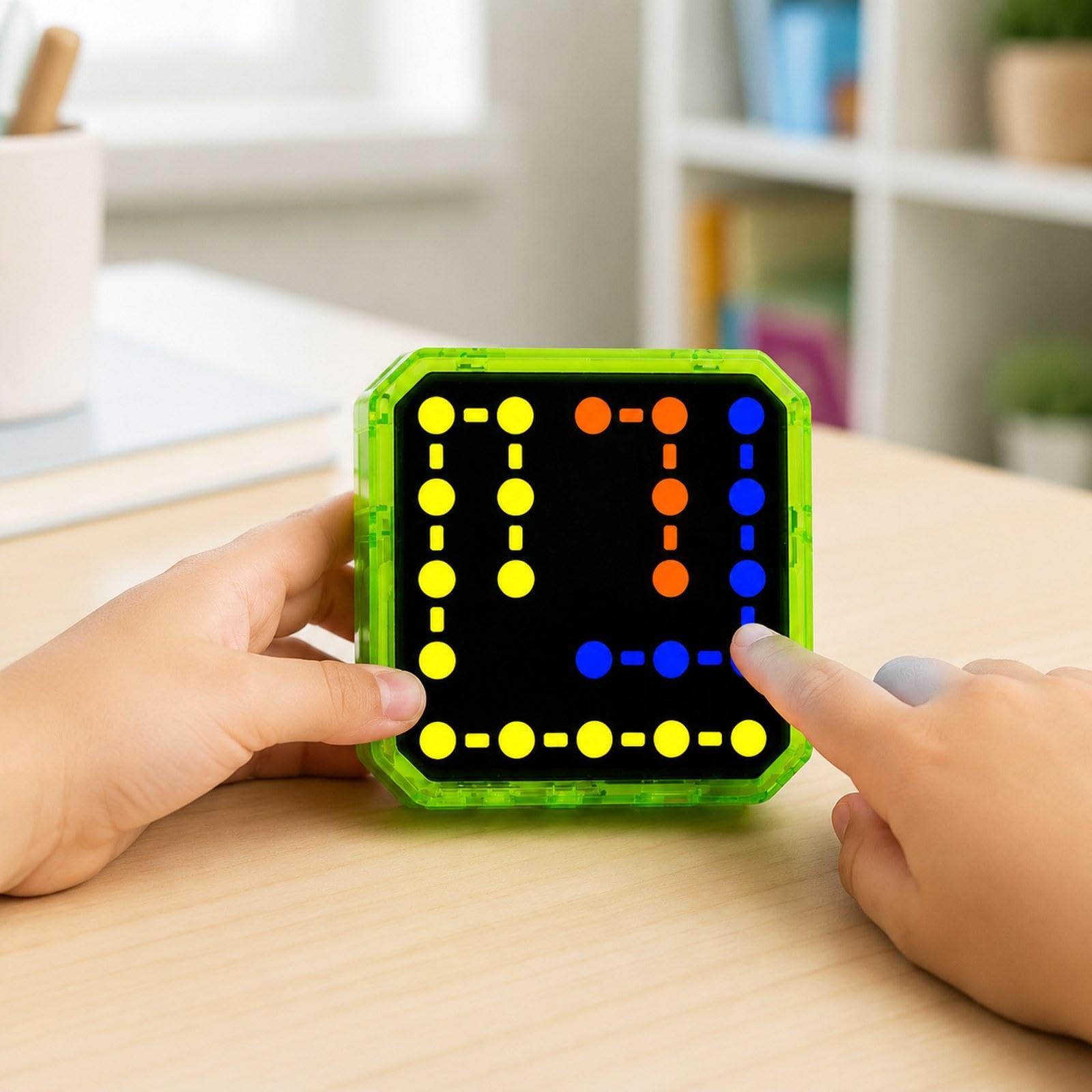 harayaa Macchina per Giochi di logica per Bambini, Giocattolo educativo per l'allenamento cerebrale, Divertente Gioco elettronico per Bambini e Adulti, Verde