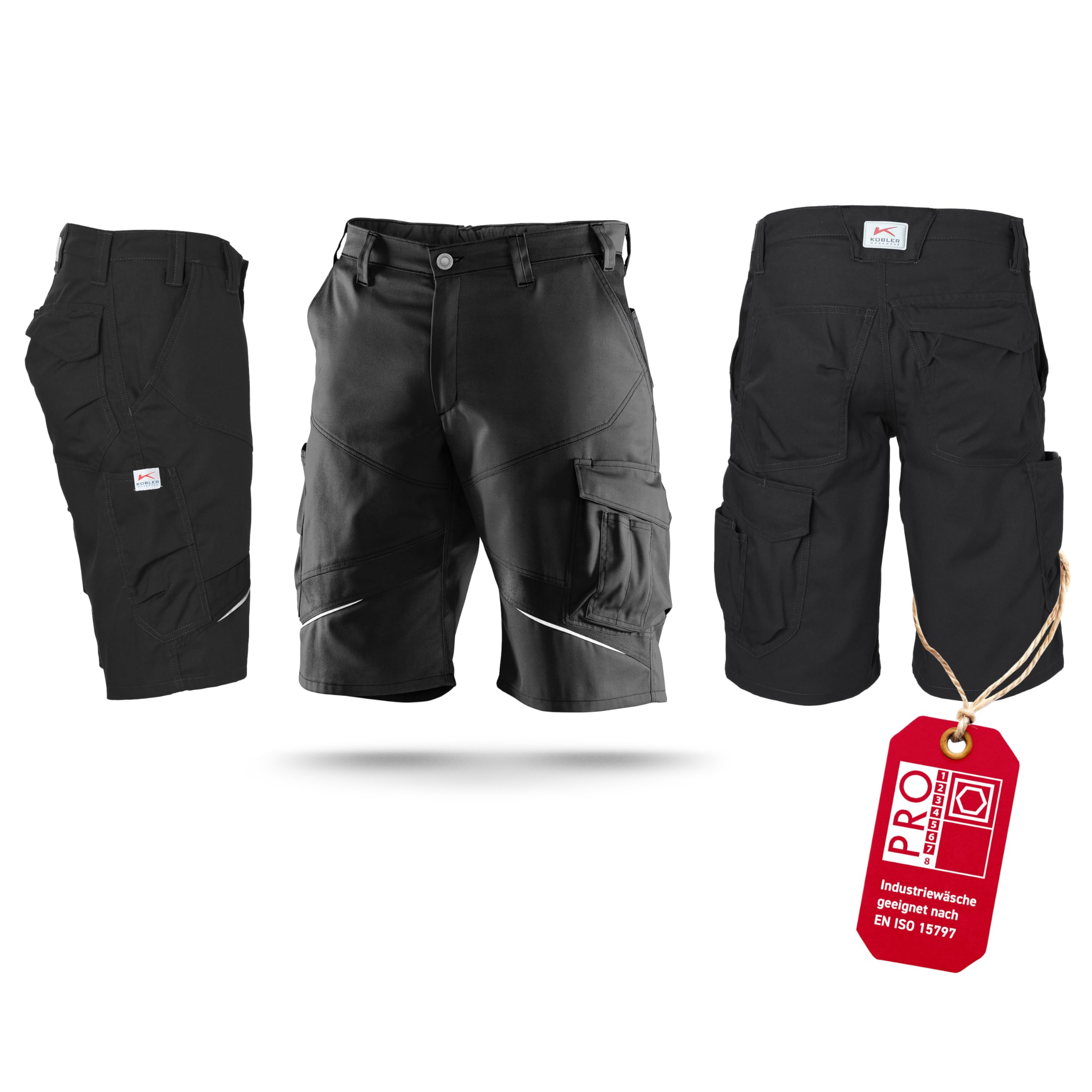 KÜBLER Workwear | KÜBLER ACTIVIQ Arbeitsshorts | Schwarz | Größe 44