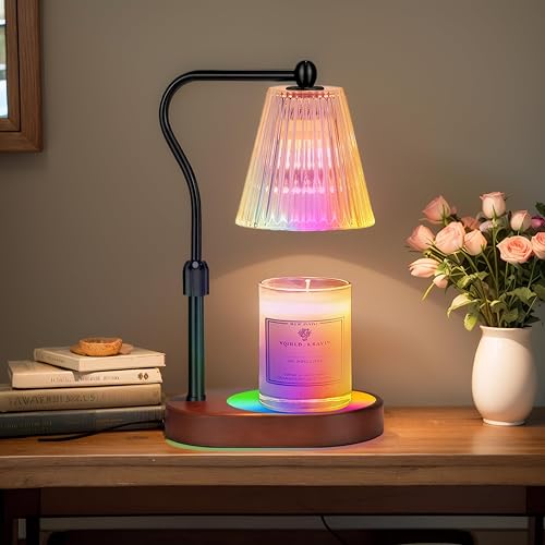 Miniatura 10 de Lámpara Calentadora de Velas con Temporizador y Atenuador de Altura Ajustable para Decoración del Hogar, Regalos de Cumpleaños para Mujeres,
