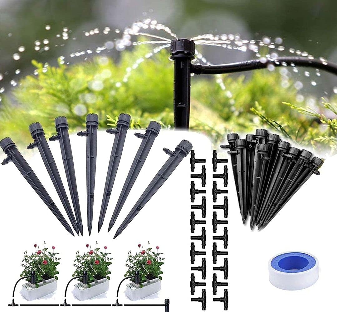 Diy Crafts CT-DIY-HI-57943 Kit With 26.2ft, 8m Distribution Tubing Hose Adjustable Emitters Adapters Trees, 44200 Inch, Design # No 2, Drip Irrigation Kit (Multicolor)