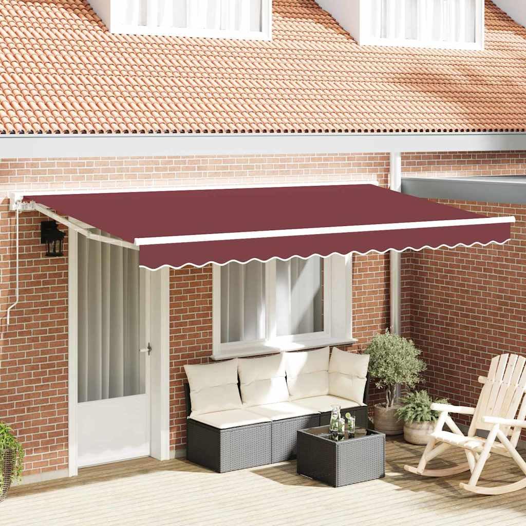 Toile de rechange pour store banne extérieur 4x2m polyester bordeaux