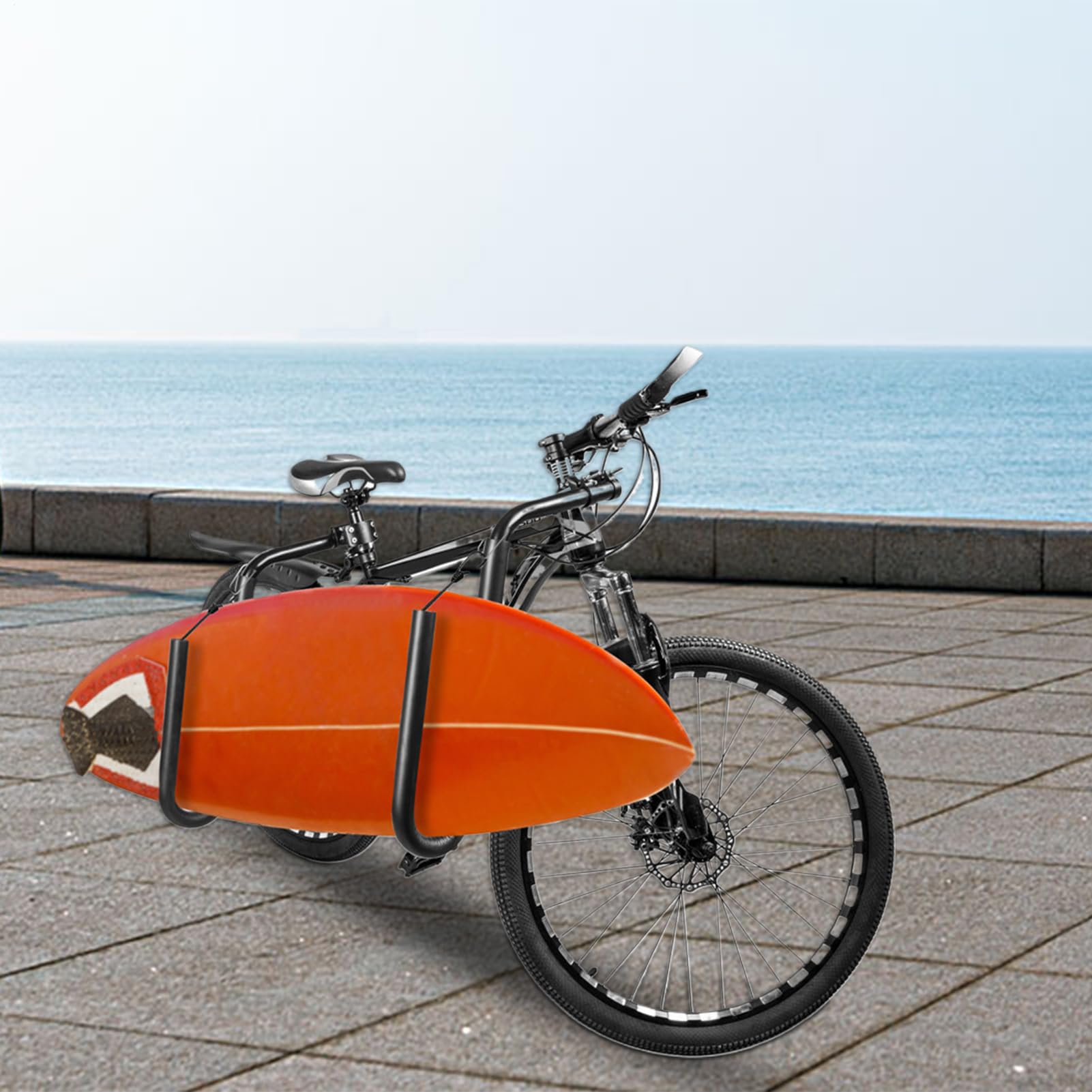 Porte-vélos pour Planche De Surf – Mécanisme De Serrage Sécurisé, Matériau Portable Léger, Conception À Retrait Rapide, Fixation De Vélo Polyvalente | pour Planches De Surf Shortboard Vélo A