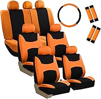 Vista 9 de FH Group - Fundas para asiento de auto de tela ligera y fresca, juego de tres filas para 7 plazas - Compatible con bolsa de aire y asiento dividido