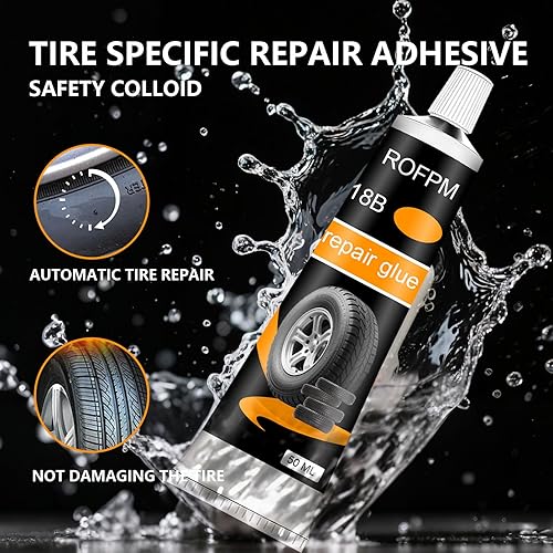 Miniatura 4 de Pegamento para reparación de neumáticos, pegamento de reparación de paredes laterales, cemento de goma para bicicleta, automóvil, motocicleta,