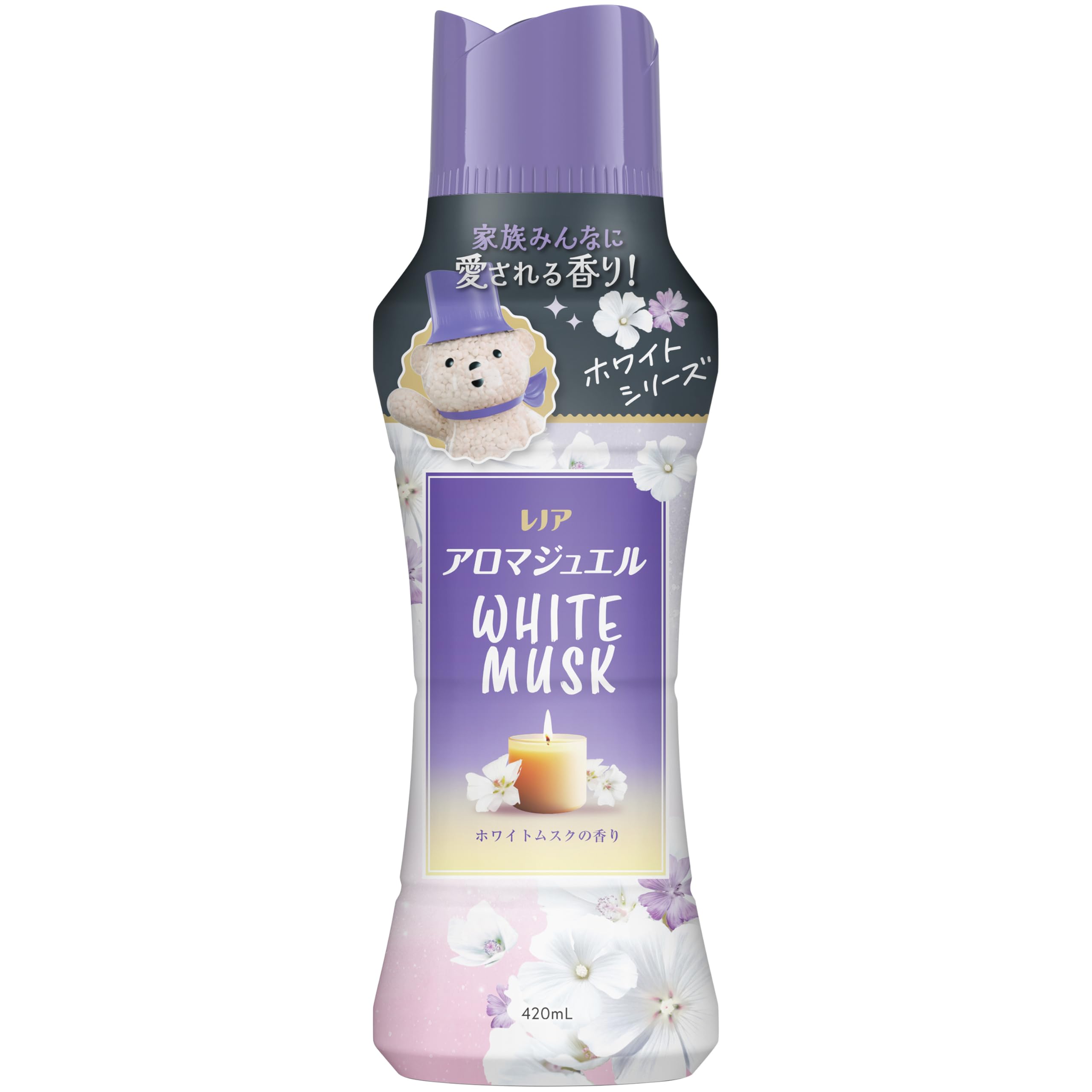 レノア アロマジュエル WHITE MUSK 香り付けビーズ ホワイトムスクの香り 本体 420mL