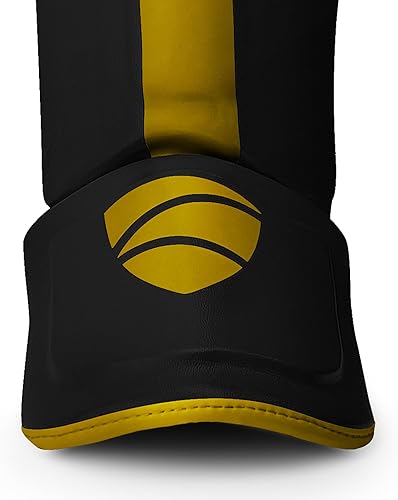 Miniatura 9 de DXM SPORTS Espinilleras de artes marciales kickboxing con protección en el empeine para Muay Thai, boxeo, artes marciales, karate, taekwondo,