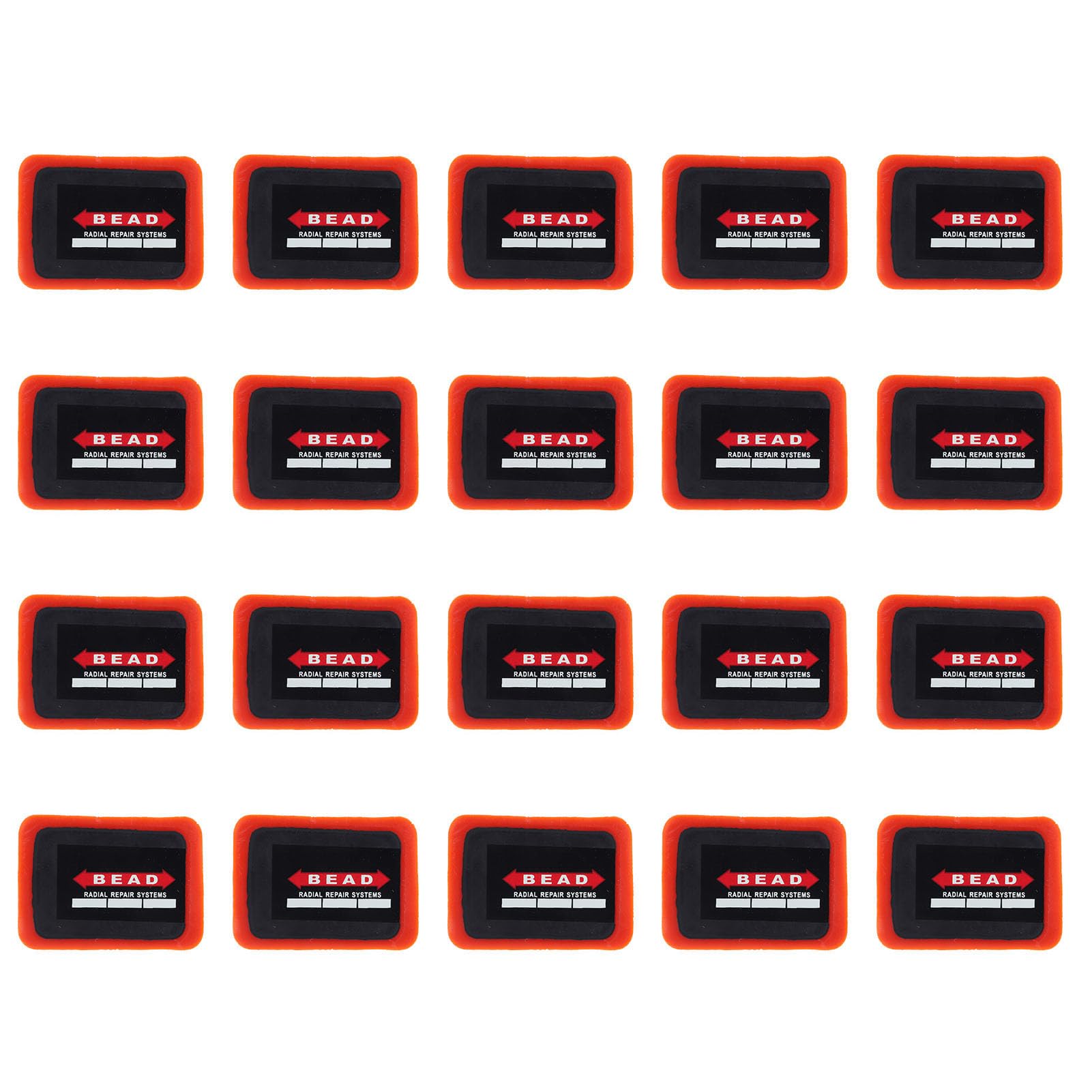 20 Pcs Patches de Pneus en Caoutchouc Heavy Duty Patches de Réparation des Pneus 50x70 Mm avec Une Adhésion à Haute élasticité pour Le Tracteur de Camion de Moto de Voiture