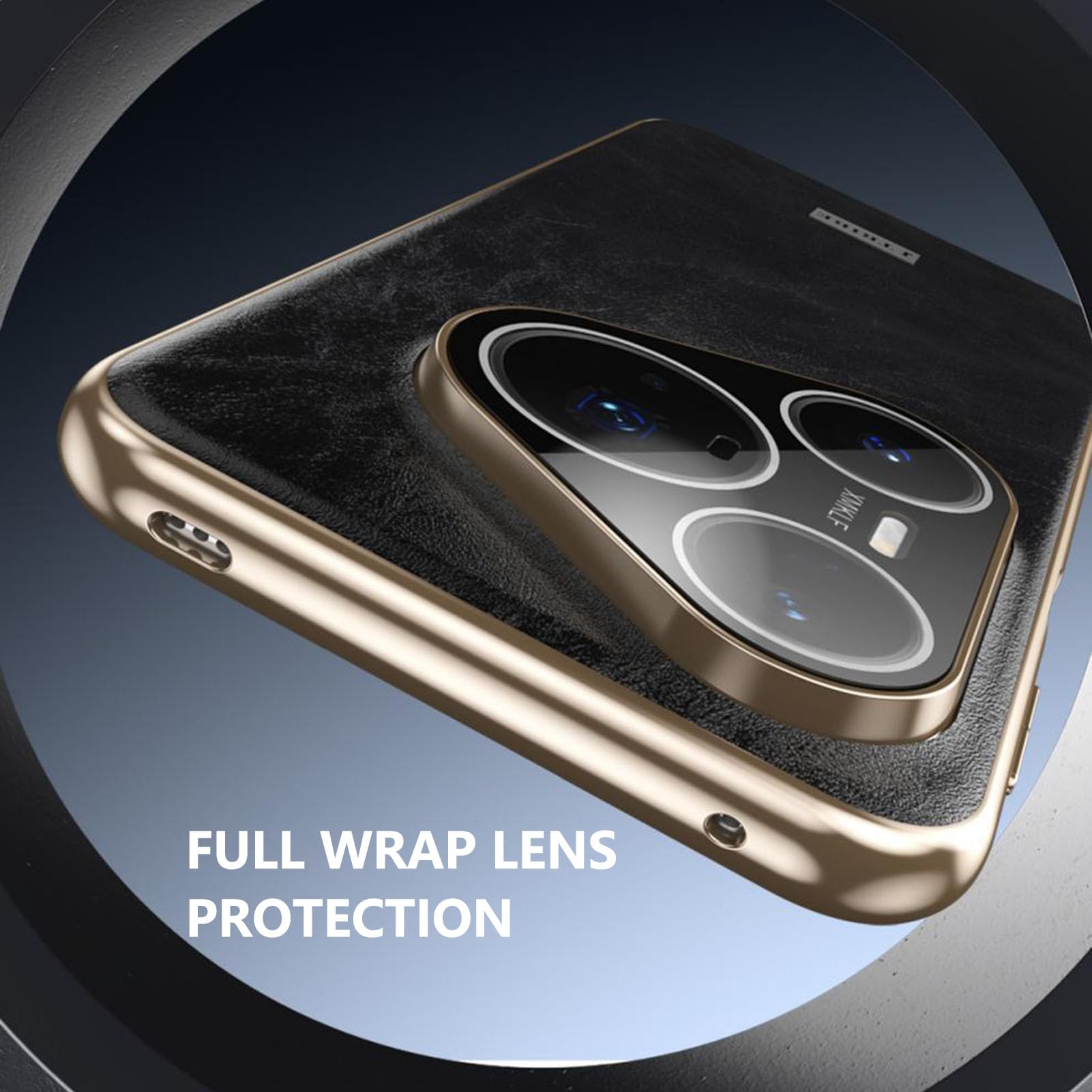 Poszycie etui do Huawei Pura 80 Ultra/80 Pro/80Pro+/80, ochraniacz na aparat elegancki ultracienki łatwy w instalacji skórzany pokrowiec, czarny, 80 Ultra/80 Pro